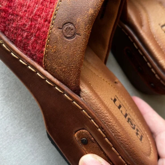 Born Bandy Clogs - Southwest Handwoven Blanket Red - Womens Size 7/38 - Picture 5 of 10